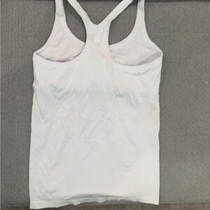 SOLD lululemon athletica White Ribbed Racerback Tank Top